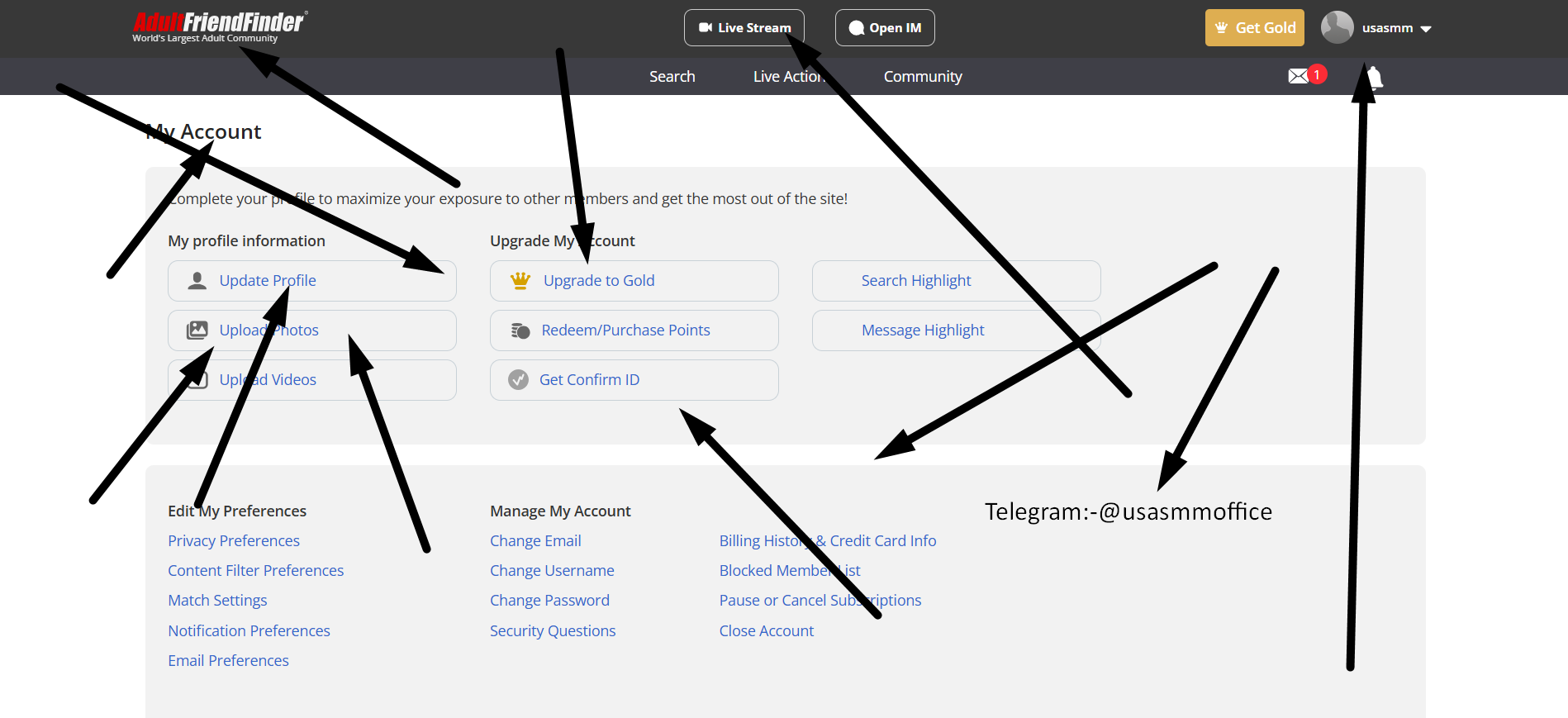 Buy adult friend account