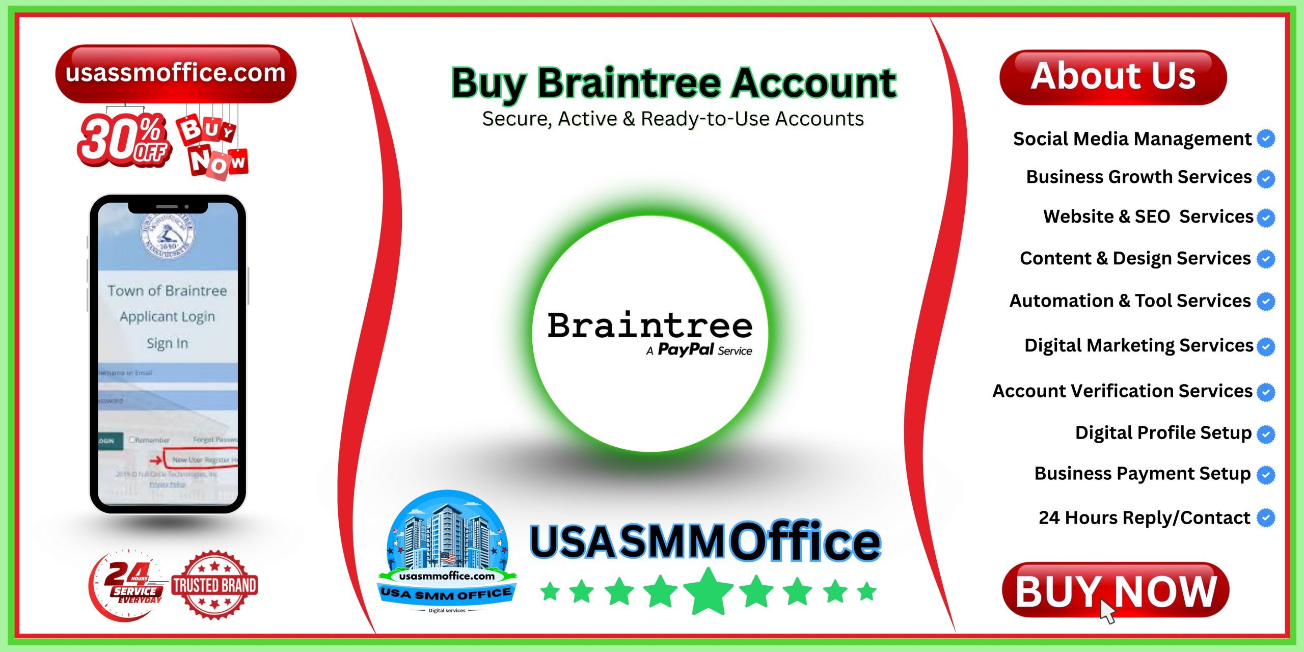 Buy Braintree Account